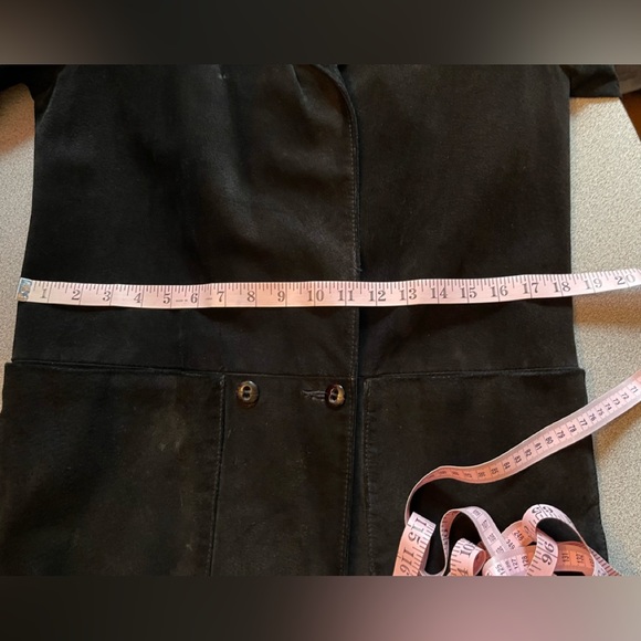 1980s Leather Attic Black Suede Blazer Jacket - Picture 11 of 14